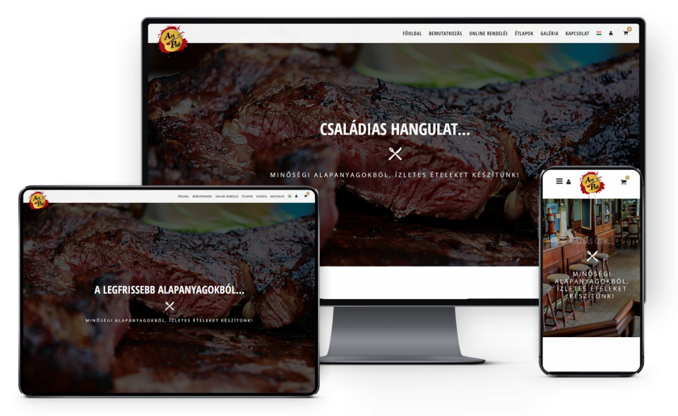 Online éttermi webáruház