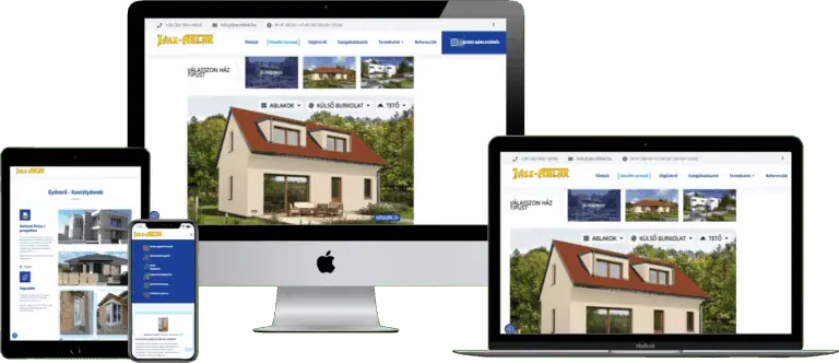 Jász-Ablak Kft Weboldal, reszponzív nézet