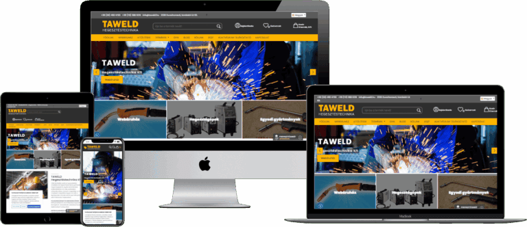 Taweld Kft Webáruház, reszponzív nézet