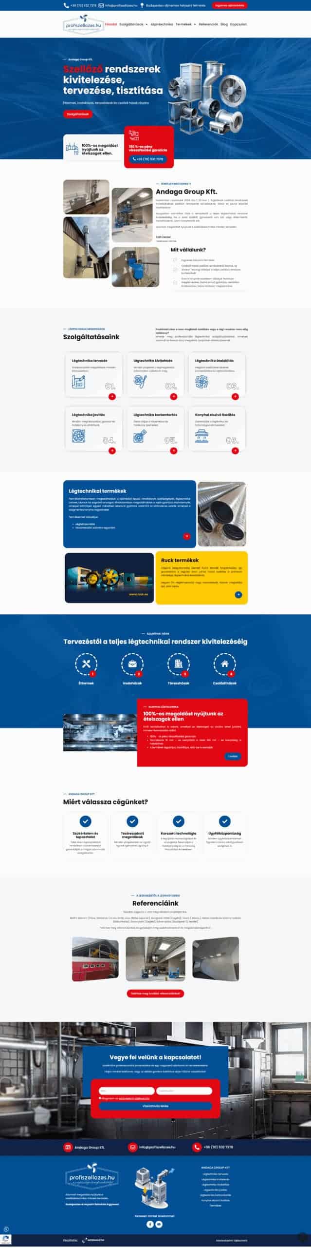 Andaga Group Kft. weboldal referencia