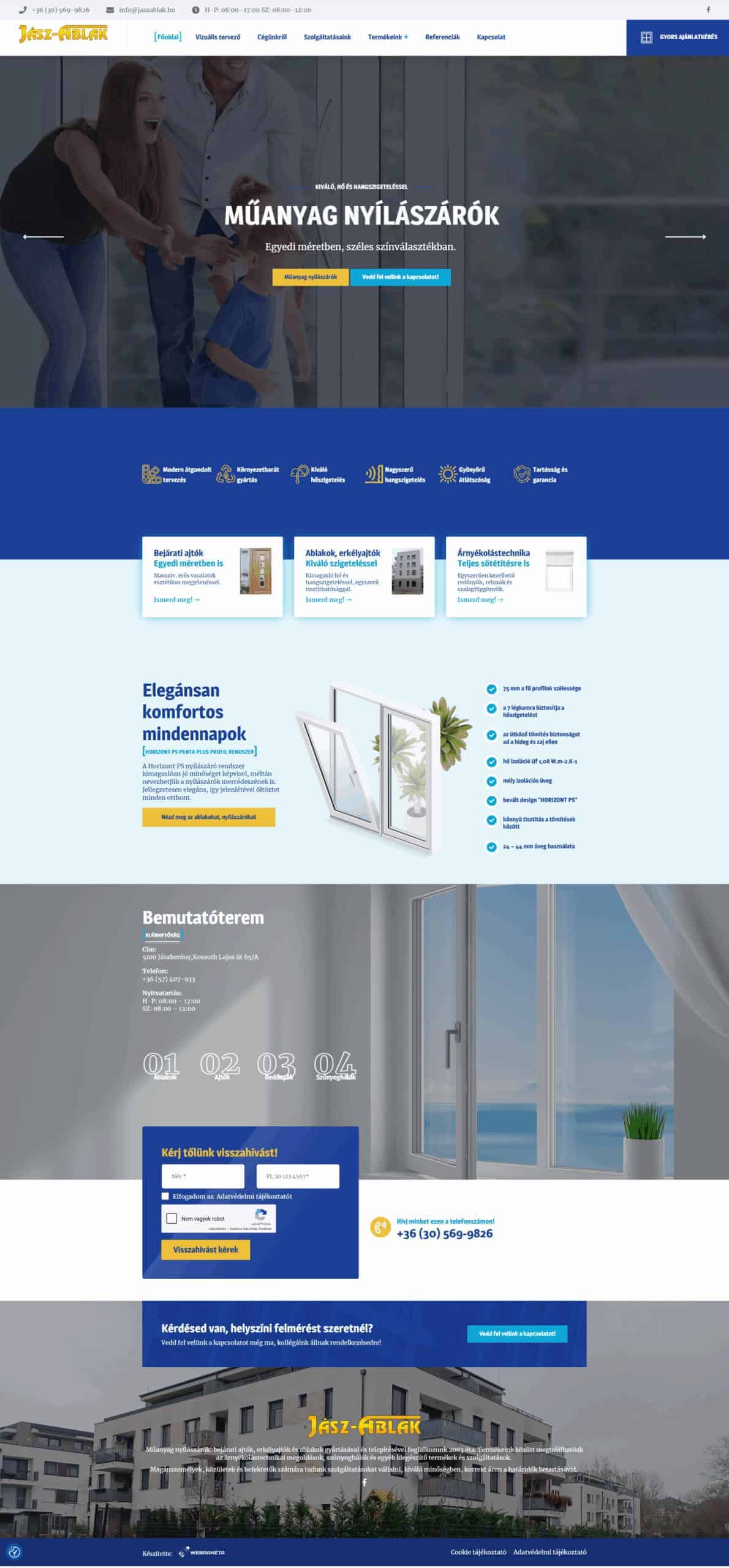 Jász Ablak Kft Honlap referencia