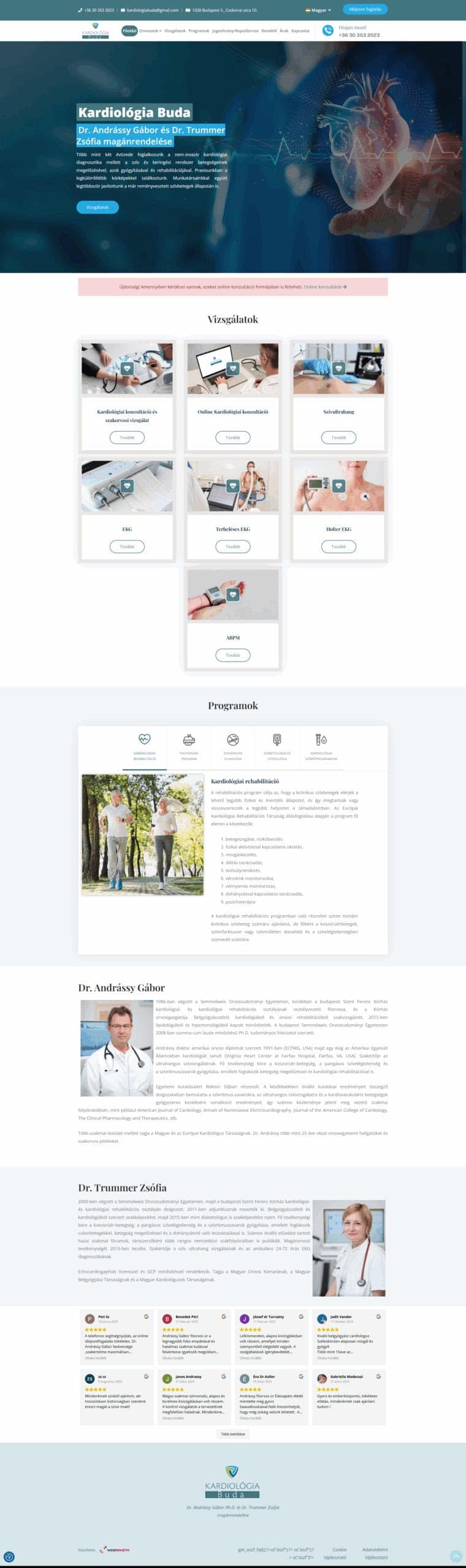 Egészségügyi honlap referencia