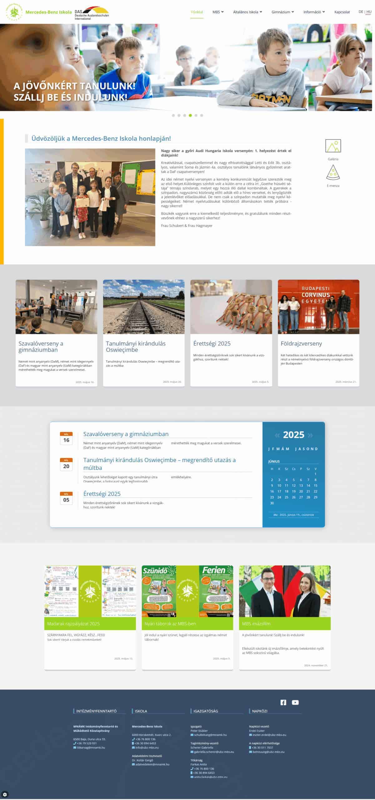 Mercedes - Benz Iskolai weblap referencia