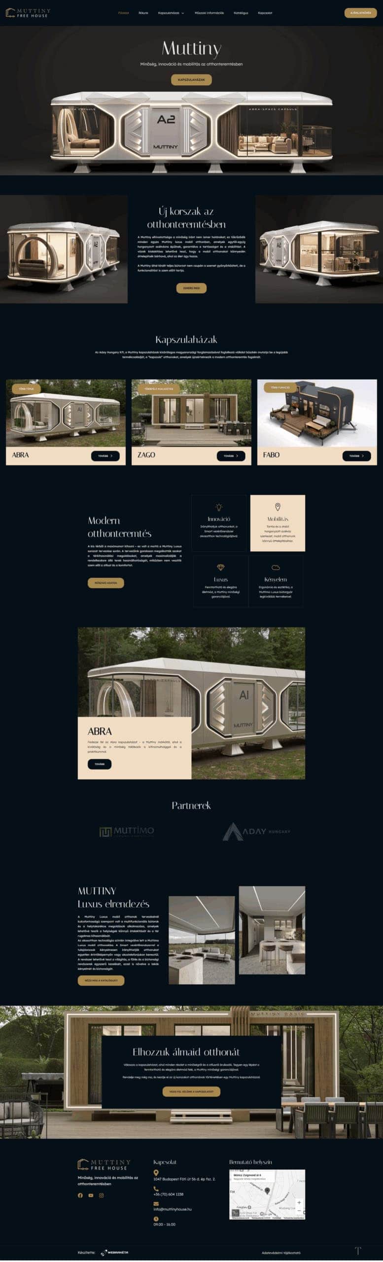 Muttinx House weboldal referencia