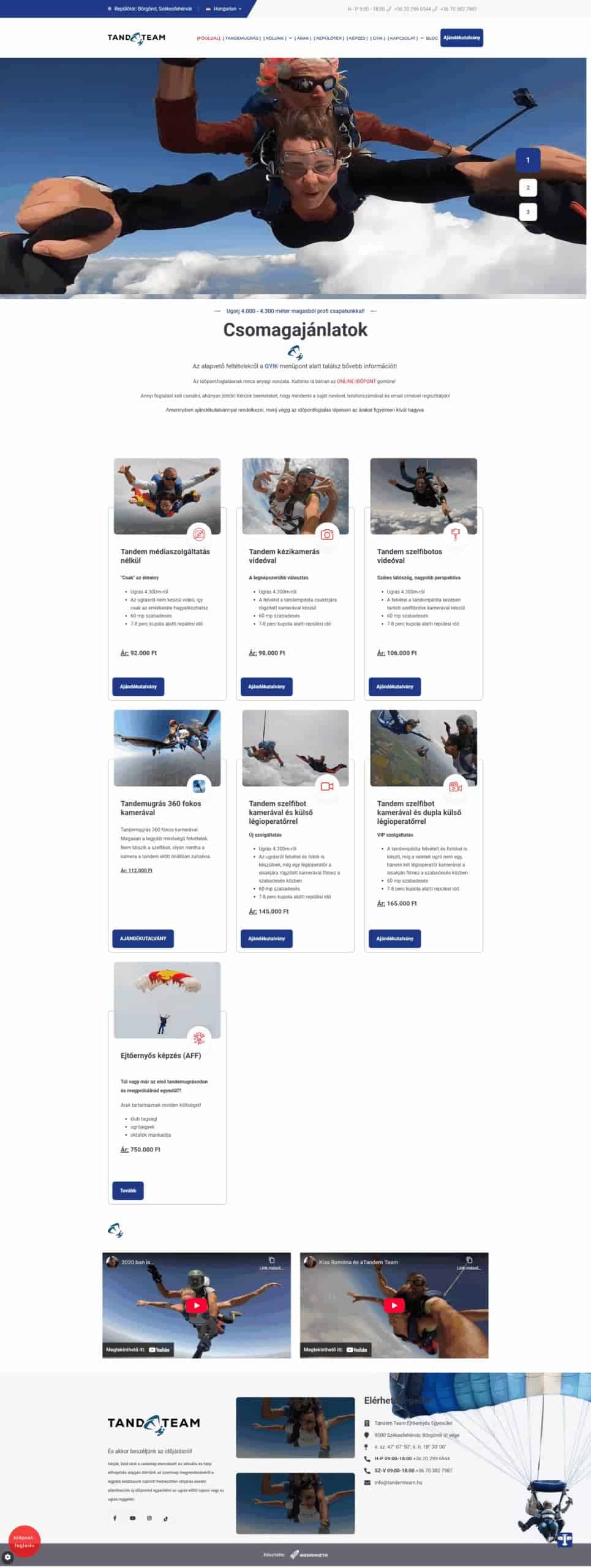 Tandem team weboldal referencia