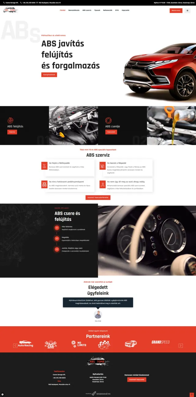 ABS Tömb weboldal