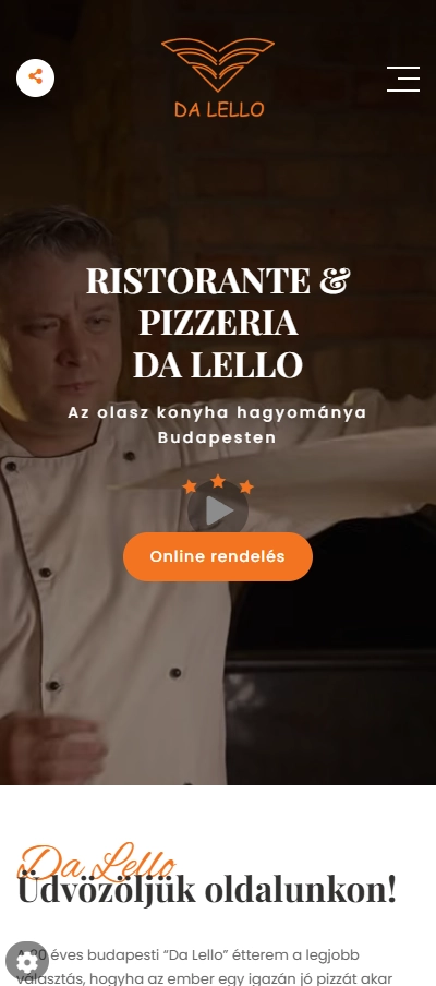 Da Lello mobil nézet