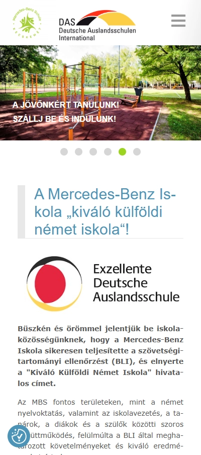 Mercedes-Benz Iskola weboldal