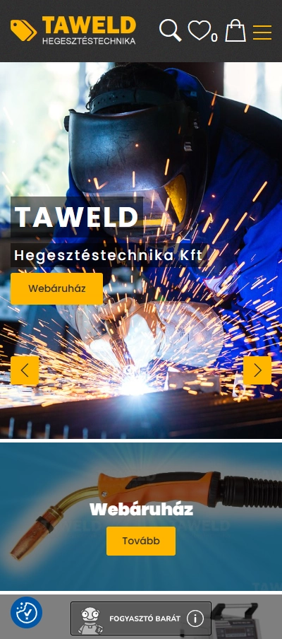 TAWELD Hegesztéstechnika Kft. mobil nézet