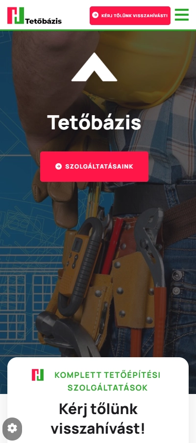 Tetőbázis mobil nézet